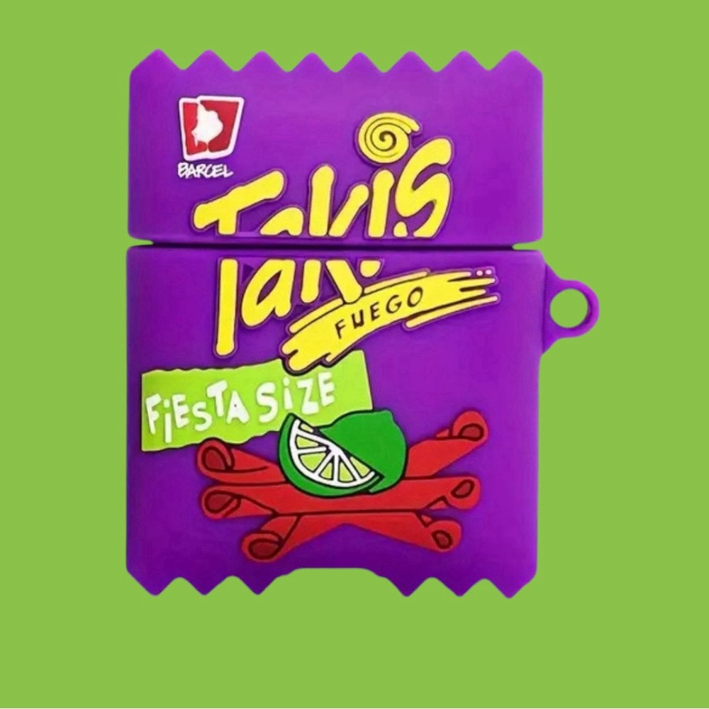 Vibrant Cartoon Silicone Earphone Case - 1/2 Protective Cover with Unique Purple